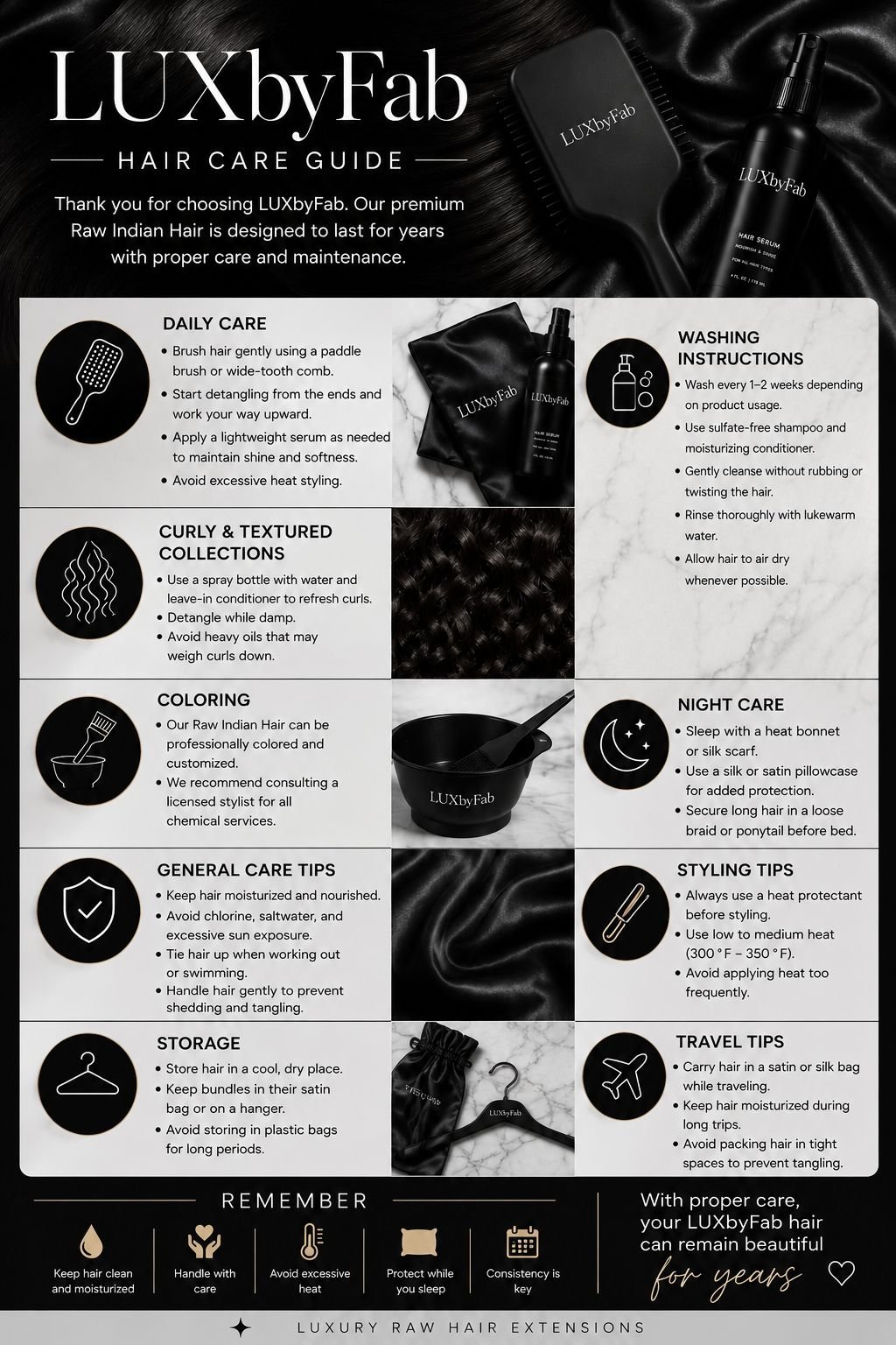LUXbyFab hair care guide